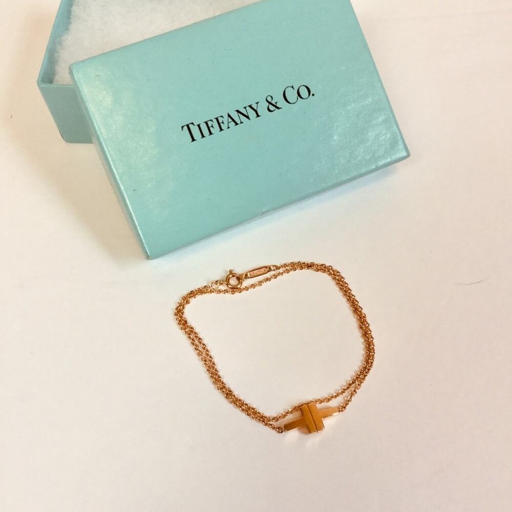 Tiffany & Co T Two Bracelet 18K Pink Gold - Picture 3 of 8